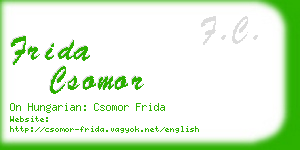 frida csomor business card